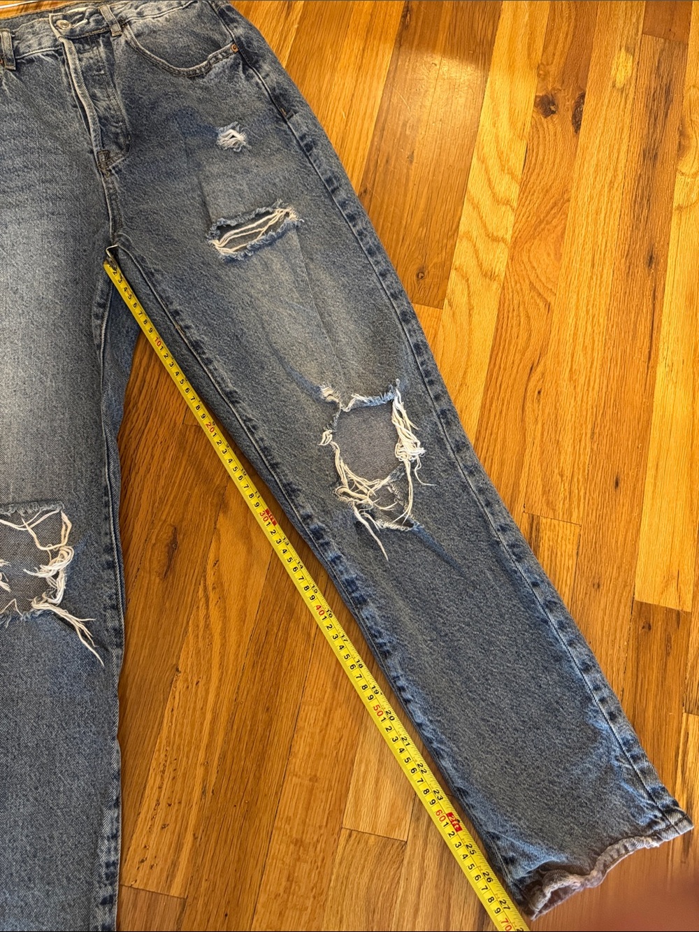 PacSun Distressed Light Blue Dad Jeans size 27 - Picture 8 of 14